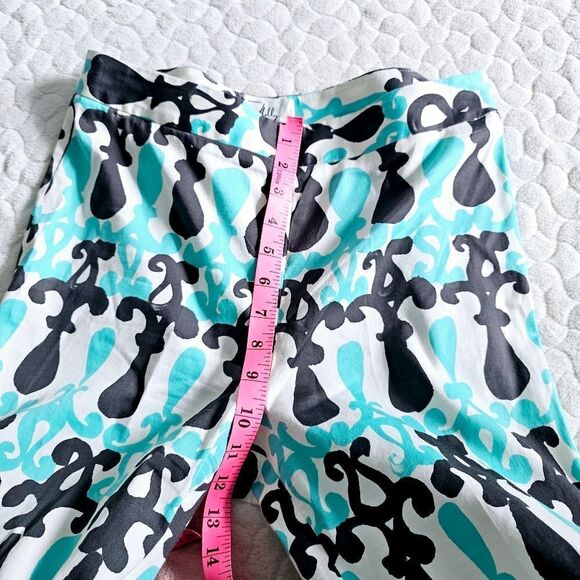 Milly pants ankle printed 6 slacks business casual lightweight 28 - Picture 3 of 9